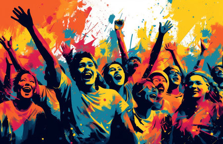 International youth day, Young people building the world, Youth commitment to global action, Building Better World: Partnering with Youth, youth activities for sustainable development. Generative AIの素材