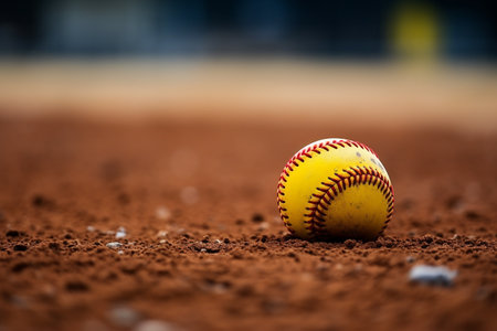 Softball Baseball. team sport with a ball, Fast pitch, Slow pitch, An energetic game of bat and ball, glove. Teamwork, sportsmanship, Entertainment on the outside.の素材