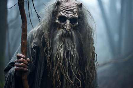 Folklore of Russian and Finnish fairy tales. Baba Yaga and the Leshiy. Children horror stories. The inhabitants of the forest. Forest Dwellers. legends, scare stories for kids. Lord of the Forestの素材