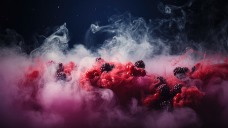 Vaping, electronic cigarette, alternative to cigarettes vape, colorful club of fragrant smoke. A large vapor vapor club, aromatics, different flavorsの素材