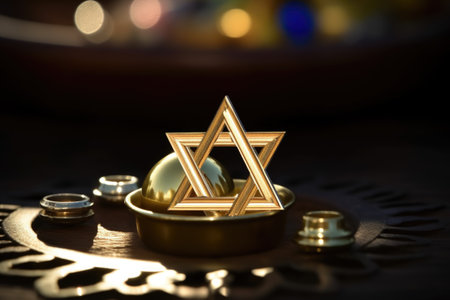 Judaic religion, Judaism, Jews religious, national and ethical worldview, first Abrahamic relationship, Star of David, prayer, holy symbol, cultural indentity, authenticity.の素材