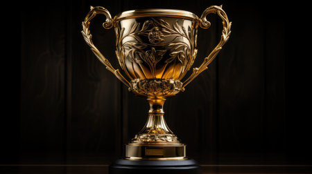 Captivating elegance: a stunning and graceful trophy cup radiating beauty and prestige, a symbol of achievement and excellence in exquisite design and timeless allure.の素材