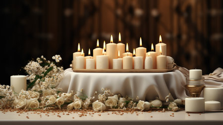 Happy Candlemas Day, celebrating the tradition, faith, and symbolism of candlelight in religious observance and festivity. Presentation of Jesus Christ Feast of the Purification of the Blessed Maryの素材