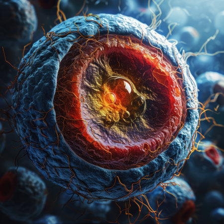 Unveiling the intricacies: the structure of the human cell, a journey into the microscopic realm of organelles, membranes, and genetic material, deciphering the complex blueprint of lifeの素材