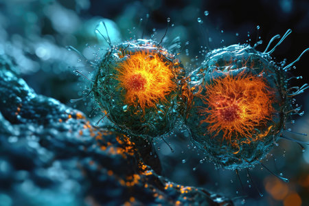 Unveiling the intricacies: the structure of the human cell, a journey into the microscopic realm of organelles, membranes, and genetic material, deciphering the complex blueprint of lifeの素材