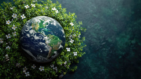 Earth day banner: embracing the importance of loving nature for a sustainable future, promoting environmental consciousness and celebrating the beauty of our planet through eco-friendly initiativesの素材