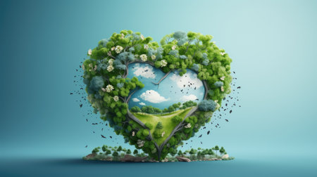 Earth day banner: embracing the importance of loving nature for a sustainable future, promoting environmental consciousness and celebrating the beauty of our planet through eco-friendly initiativesの素材