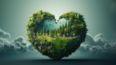 Earth day banner: embracing the importance of loving nature for a sustainable future, promoting environmental consciousness and celebrating the beauty of our planet through eco-friendly initiativesの素材