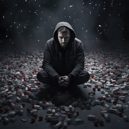 Stop drugs, problem, drug addiction combating addressing problems and promoting recovery through intervention, treatment, and supportの素材