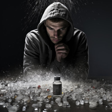 Stop drugs, problem, drug addiction combating addressing problems and promoting recovery through intervention, treatment, and supportの素材