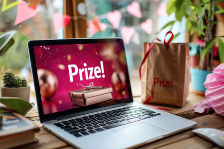 The Concept of Winning and Won, text Prize, Luck, Gambling and Victory.の素材