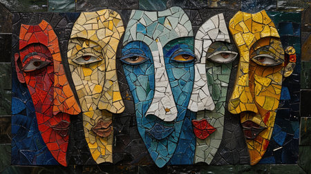 Groovy impasto nouveau, the vibrant fusion of impasto technique with art nouveau aesthetics. bold texture and flowing lines unite in a dynamic visual experienceの素材