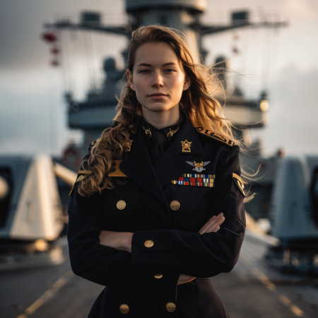 Emerging maritime leaders: inspiring naval cadet embark on their journey of training, discipline, and leadership in service of the sea.の素材