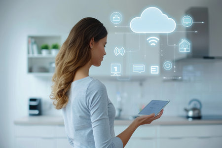 Home smart automation, revolutionizing living spaces with cutting-edge technology for seamless control, energy efficiency, security, and convenience, enhancing the way we live.の素材