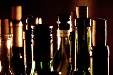 Wine bottlesの写真素材