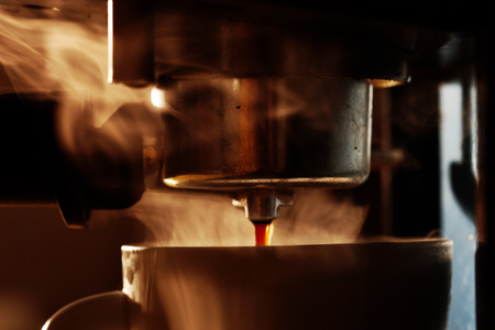 Coffee machine at work
