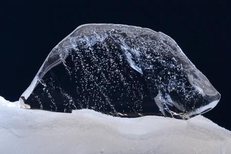 Thawing clear ice fragment.