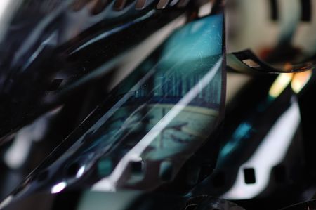 Old film pieces. Narrow depth of field.の写真素材