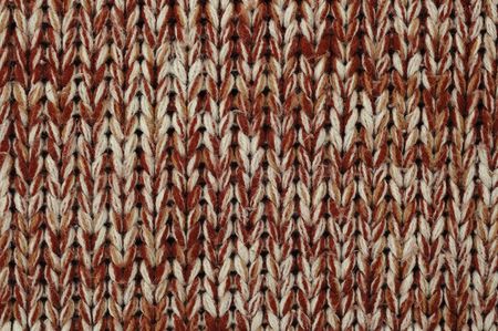 Knitted fabric maked from blended yarn. Texture.