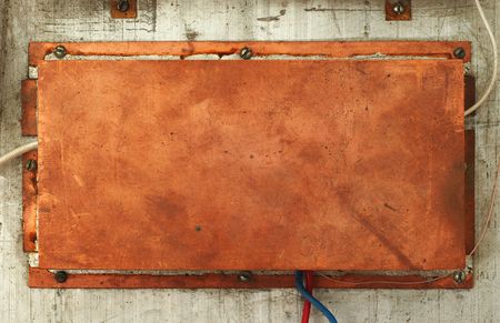 Old electric device. Made from aluminum and copper.の写真素材