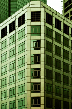 Skyscraper in the Bangkok city centre  Close-up の写真素材