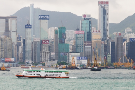 HONG KONG - JULY 19: Passenger ship in the Victoria Harbour. Hong Kong, China - July 19, 2011.