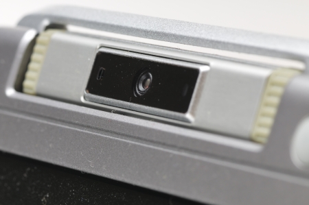 Built-in webcamera in the laptop  Close-up  Narrow depth of field 