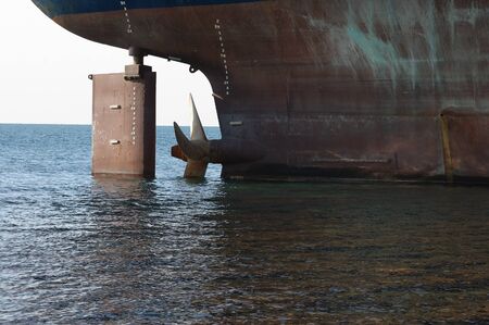 Ship on the shoalの写真素材