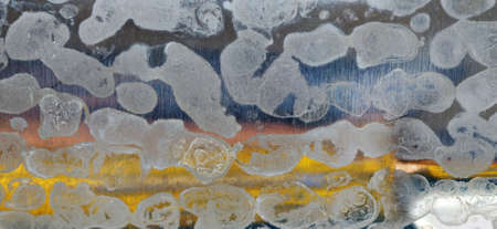 Calcium stain on the steel plate  Texture の写真素材