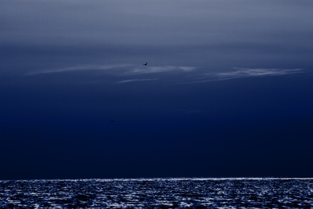 Sea after sunset の写真素材