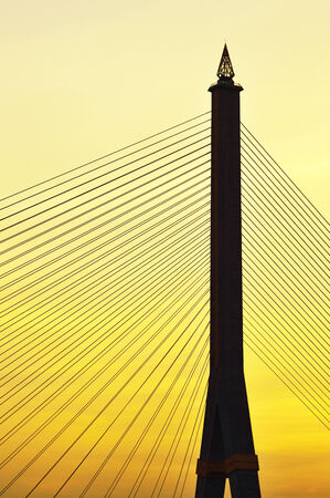 Big column of the suspension bridge.の写真素材