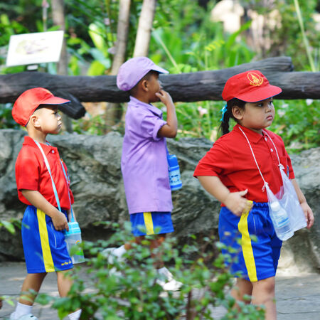 BANGKOK - DECEMBER 10: On the streets in downtown of Bangkok. Bangkok, Thailand - December 10, 2012.のeditorial素材