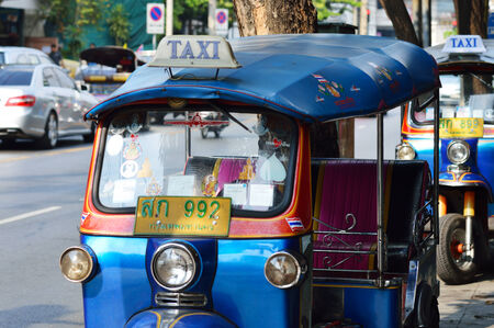 BANGKOK - DECEMBER 10: On the streets in downtown of Bangkok. Bangkok, Thailand - December 10, 2012.のeditorial素材