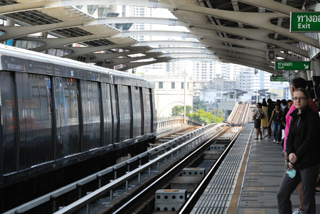 BANGKOK - DECEMBER 10: Metro station in downtown of Bangkok. Bangkok, Thailand - December 10, 2012.