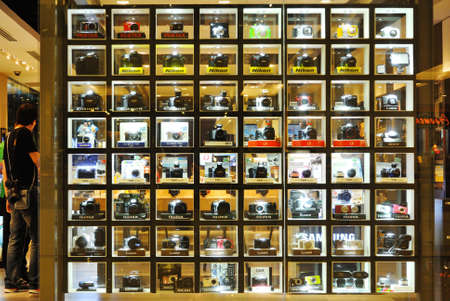 BANGKOK - DECEMBER 10: On the streets in downtown of Bangkok. Bangkok, Thailand - December 10, 2012.のeditorial素材