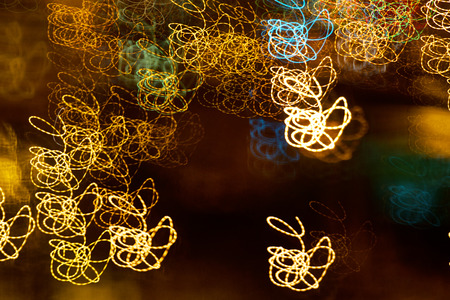 Motion blurred lights of the night city.の写真素材