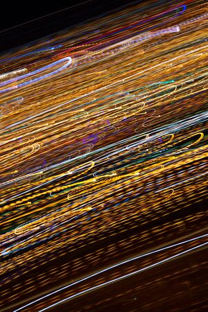 Motion blurred lights of the night city.
