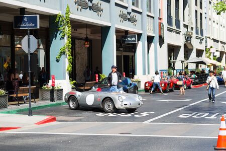 SAN JOSE - MARCH 26: Beautiful street view in downtown of San Jose. San Jose, California - March 26, 2015.のeditorial素材