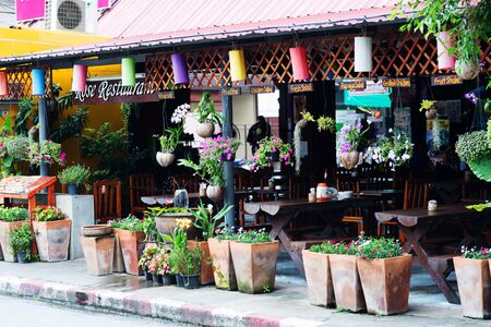 CHIANG MAI, THAILAND - SEPTEMBER 1, 2015 : Colorful streets of Chiang Mai.のeditorial素材