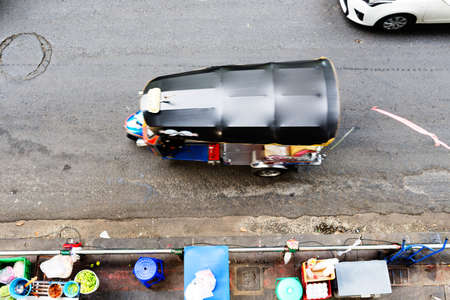 BANGKOK, THAILAND - SEPTEMBER 8, 2015: Noisy and colorful life-filled streets of Bangkok.のeditorial素材