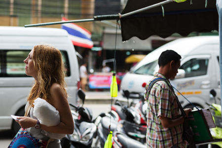 MAE SAI, THAILAND - AUGUST 31, 2015: Tourist stop on Thailand - Myanmar border in Mae Sai, Thailand.のeditorial素材