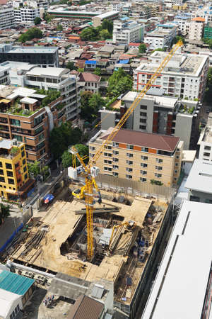 BANGKOK, THAILAND - SEPTENBER 9, 2015: Beautiful view of noisy and colorful life-filled streets of...
