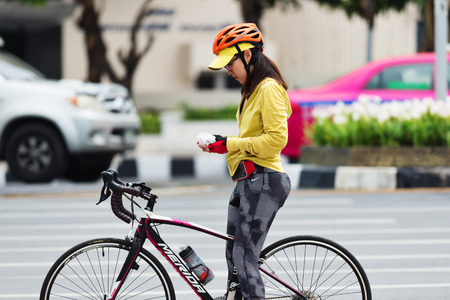 BANGKOK, THAILAND - AUGUST 15, 2016: Transport on noisy and colorful life-filled streets of Bangkok.のeditorial素材