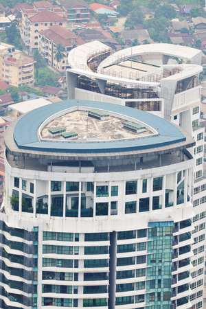 KUALA LUMPUR, MALAYSIA - AUGUST 19, 2016: Beautiful view of Kuala Lumpur from the observation deck of Kuala Lumpur Tower (Menara Kuala Lumpur)のeditorial素材