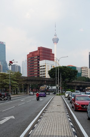 KUALA LUMPUR, MALAYSIA - AUGUST 19, 2016: Noisy and colorful life-filled streets of Kuala Lumpur.のeditorial素材