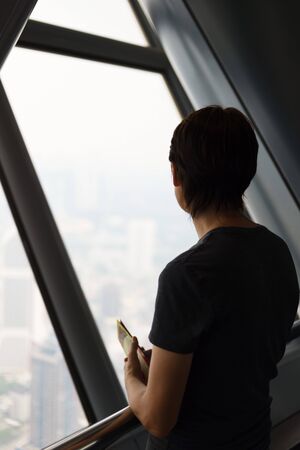 KUALA LUMPUR, MALAYSIA - AUGUST 19, 2016: Observation deck of Kuala Lumpur Tower (Menara Kuala Lumpur)のeditorial素材