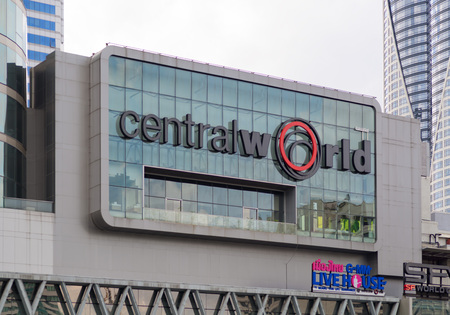 BANGKOK, THAILAND - AUGUST 29, 2015: Beautiful view of the modern building in downtown of Bangkok.のeditorial素材