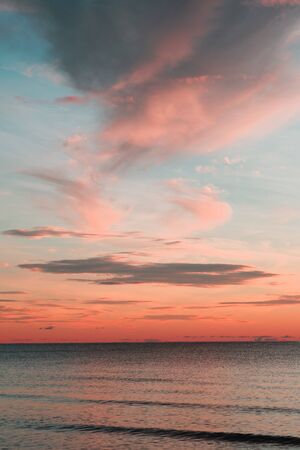 Beautiful ocean sunrise in Hua Hin, Thailand.の写真素材
