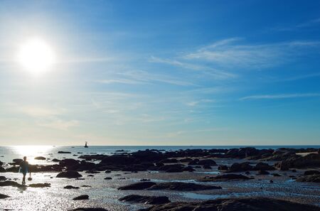 HUA HIN, THAILAND - SEPTEMBER 7, 2015: Beautiful tropical beach in low season.のeditorial素材