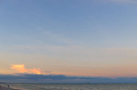 HUA HIN, THAILAND - SEPTEMBER 7, 2015: Beautiful tropical beach in low season.のeditorial素材